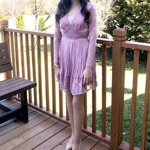 ASOS Lace Dress in mink-Pink. Size 00